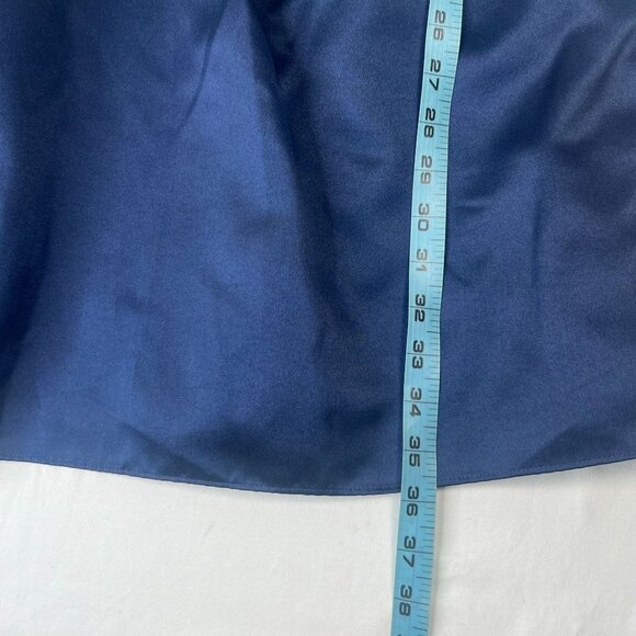 Erin Fetherston Delphine Lace Mini Dress Navy Blue Nude Satin Cocktail Party 4 - Picture 6 of 13